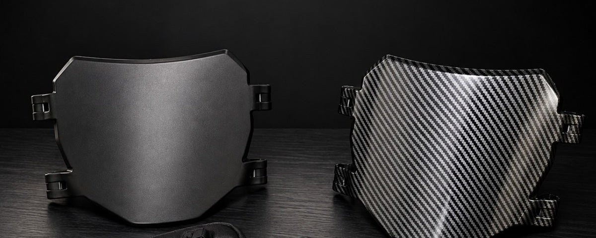 ODI style front plates in black and carbon fiber