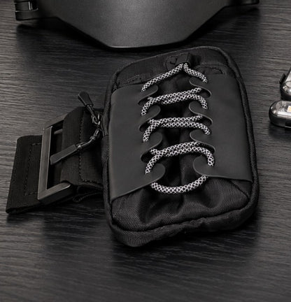 Black electric dirt bike seat bag