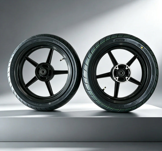 14" Supermoto Wheel + Tire Kit — Stealth Black