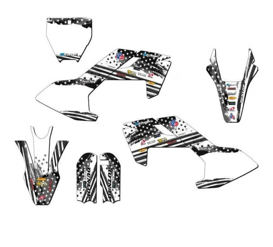 Qronge+ Leonx+ Aipas Graphics Kits — White American Flag